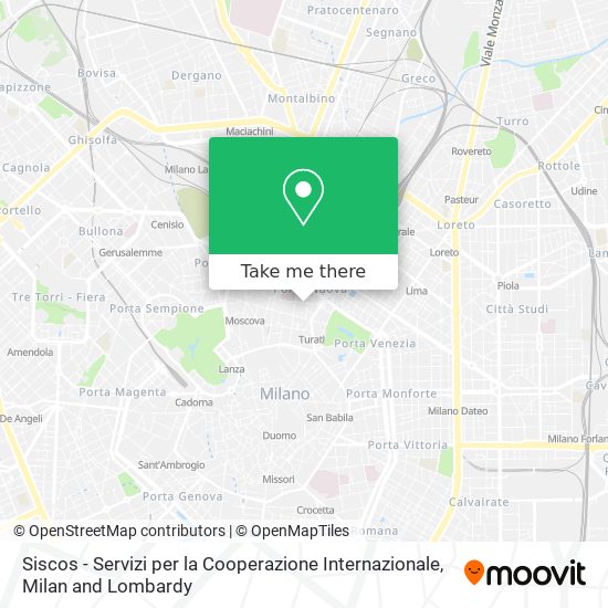 Siscos - Servizi per la Cooperazione Internazionale map