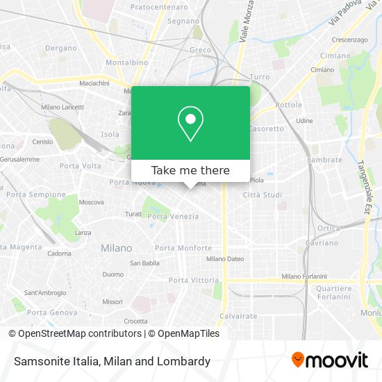 Samsonite Italia map