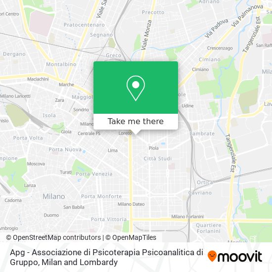 Apg - Associazione di Psicoterapia Psicoanalitica di Gruppo map