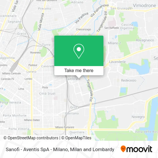 Sanofi - Aventis SpA - Milano map