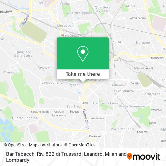 Bar Tabacchi Riv. 822 di Trussardi Leandro map