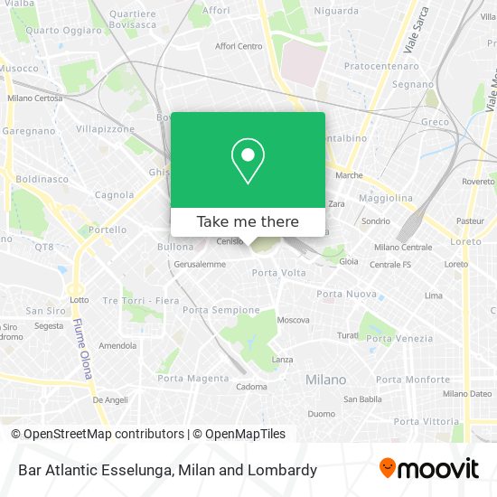 Bar Atlantic Esselunga map
