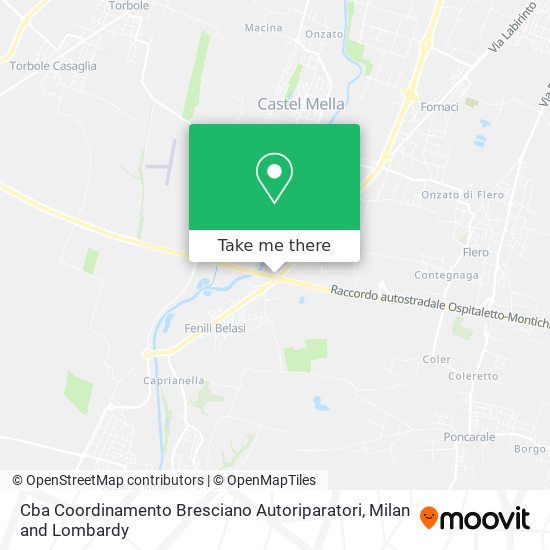 Cba Coordinamento Bresciano Autoriparatori map