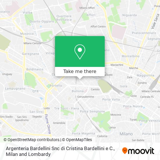 Argenteria Bardellini Snc di Cristina Bardellini e C. map