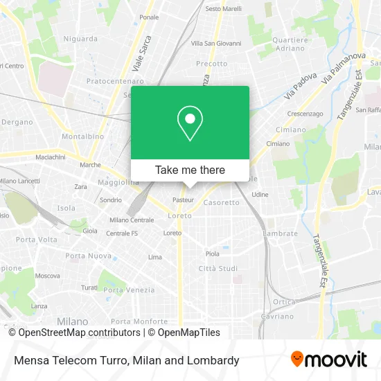 Mensa Telecom Turro map