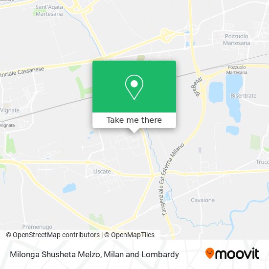 Milonga Shusheta Melzo map