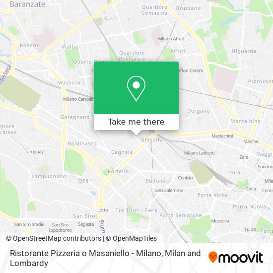 Ristorante Pizzeria o Masaniello - Milano map