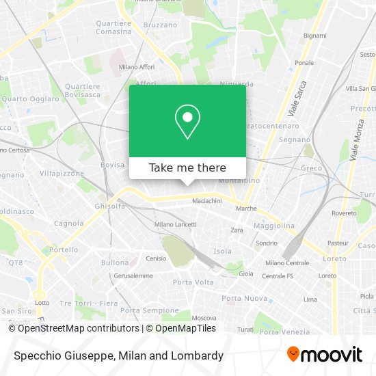 Specchio Giuseppe map