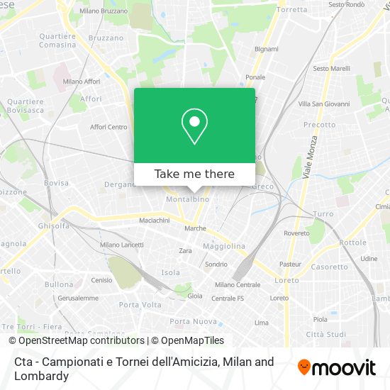 Cta - Campionati e Tornei dell'Amicizia map