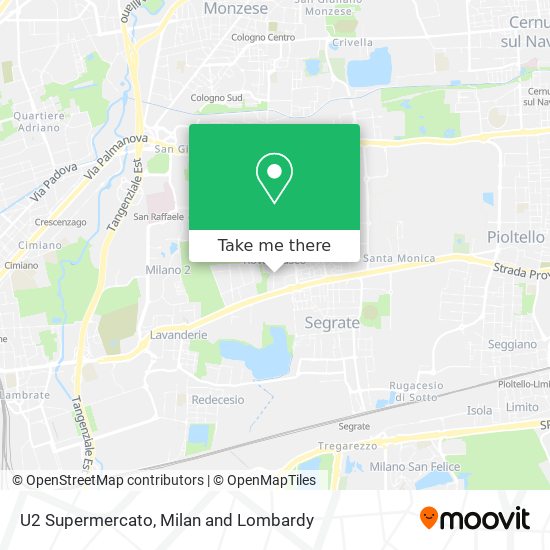 U2 Supermercato map