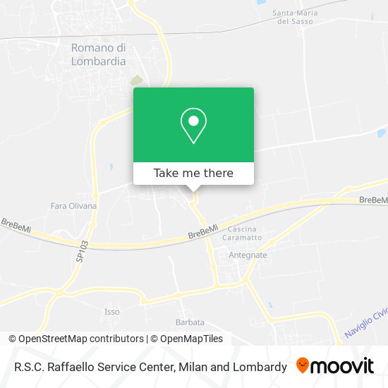 R.S.C. Raffaello Service Center map