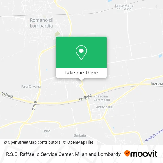 R.S.C. Raffaello Service Center map