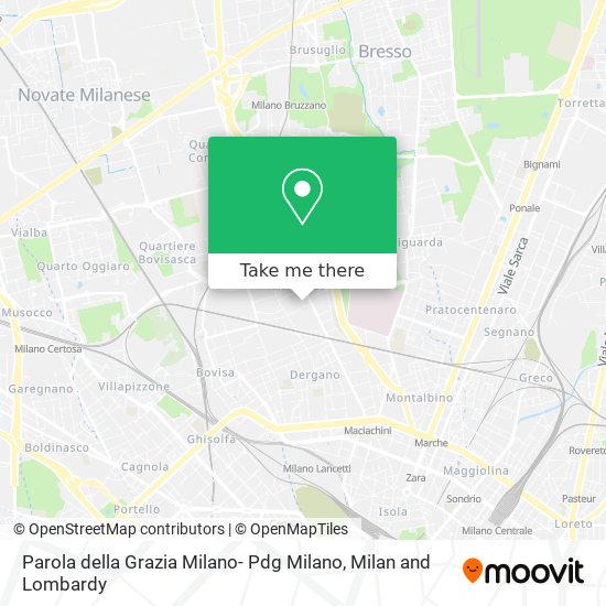 Parola della Grazia Milano- Pdg Milano map