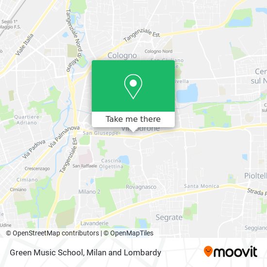 Green Music School map
