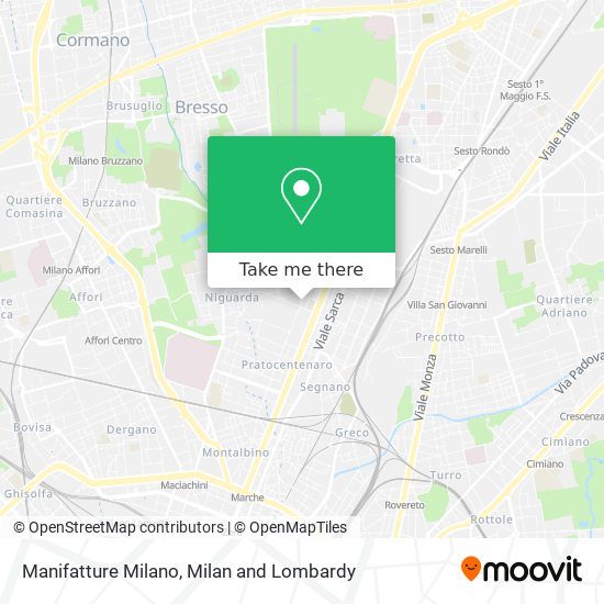 Manifatture Milano map