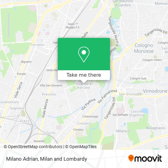 Milano Adrian map