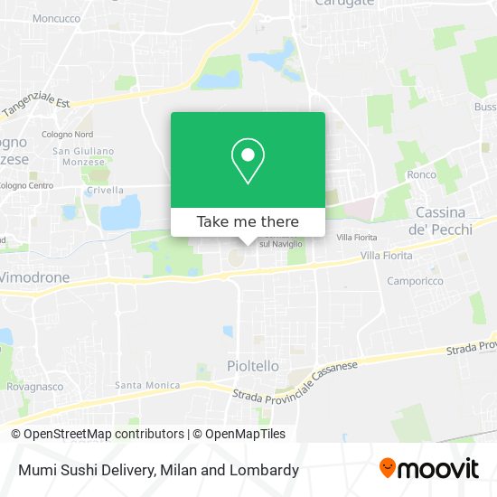 Mumi Sushi Delivery map