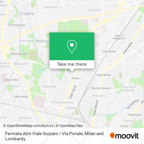 Fermata Atm Viale Suzzani / Via Ponale map