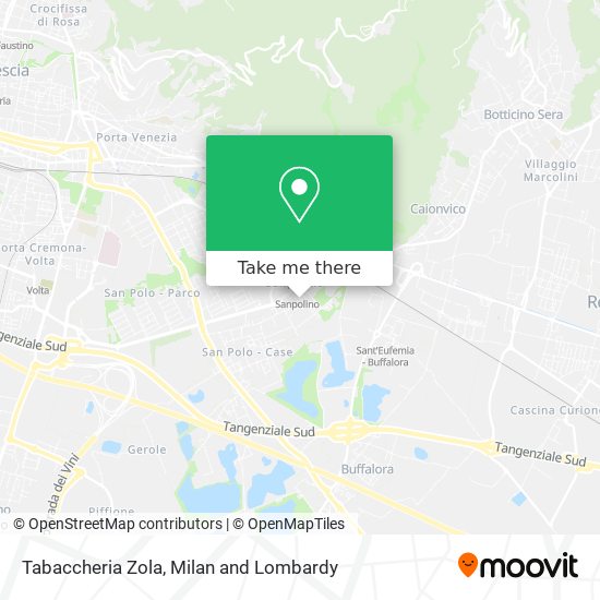 Tabaccheria Zola map