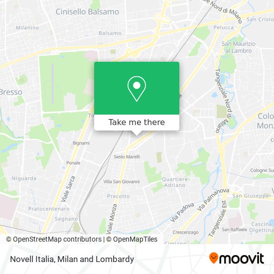 Novell Italia map