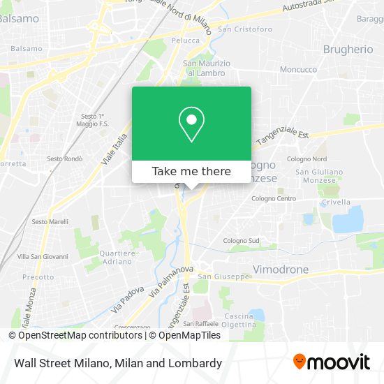 Wall Street Milano map