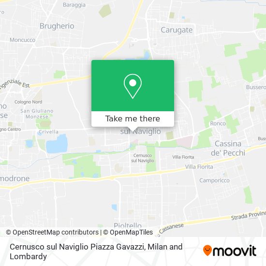 Cernusco sul Naviglio Piazza Gavazzi map