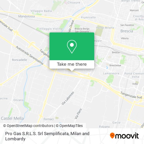 Pro Gas S.R.L.S. Srl Semplificata map