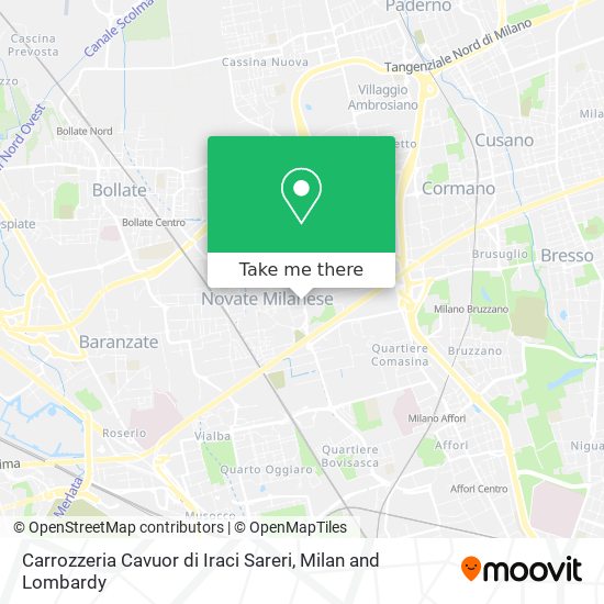 Carrozzeria Cavuor di Iraci Sareri map