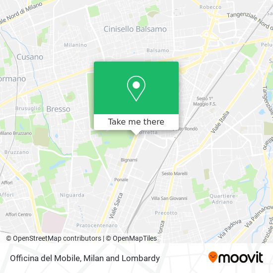 Officina del Mobile map