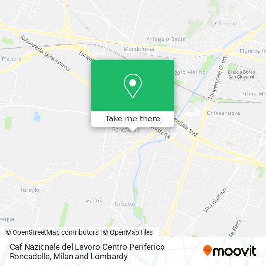 Caf Nazionale del Lavoro-Centro Periferico Roncadelle map