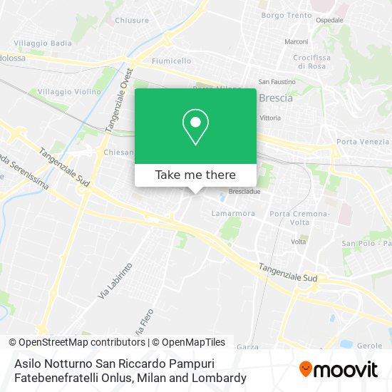 Asilo Notturno San Riccardo Pampuri Fatebenefratelli Onlus map