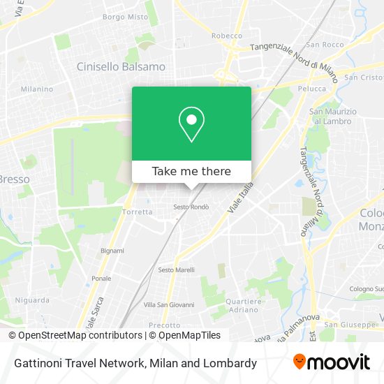 Gattinoni Travel Network map