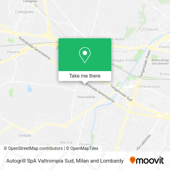 Autogrill SpA Valtrompia Sud map