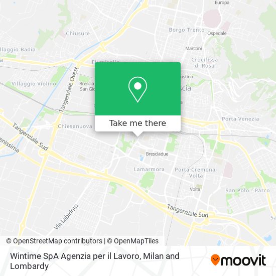 Wintime SpA Agenzia per il Lavoro map