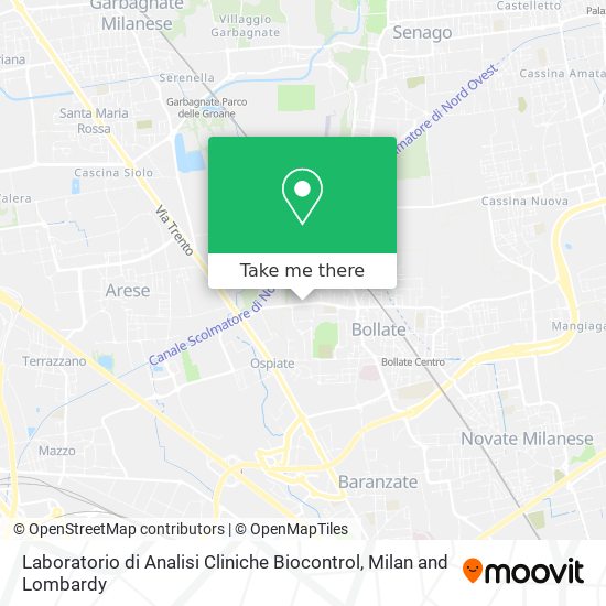 Laboratorio di Analisi Cliniche Biocontrol map