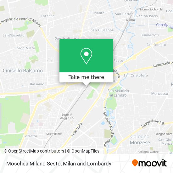 Moschea Milano Sesto map