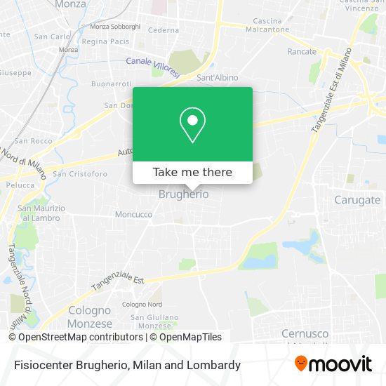 Fisiocenter Brugherio map
