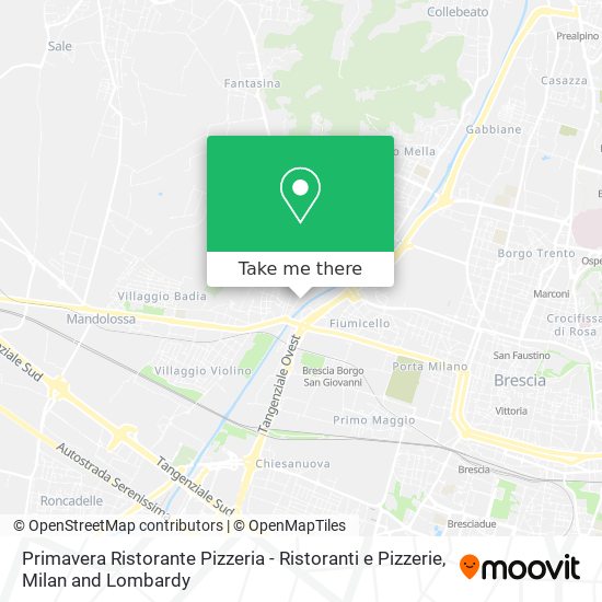Primavera Ristorante Pizzeria - Ristoranti e Pizzerie map