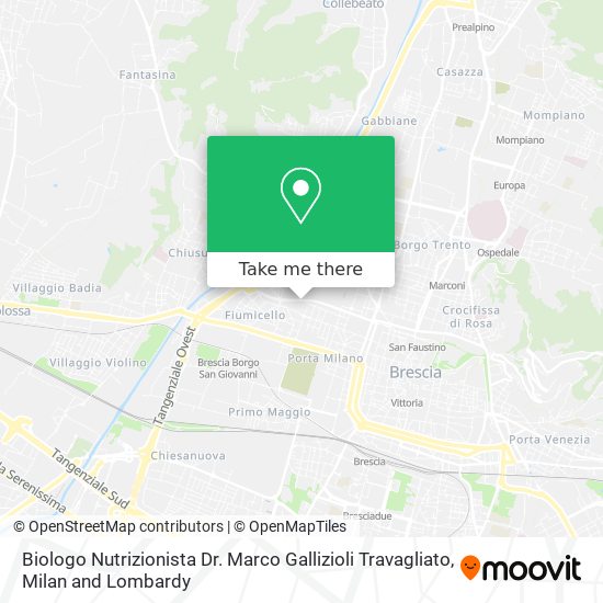 Biologo Nutrizionista Dr. Marco Gallizioli Travagliato map