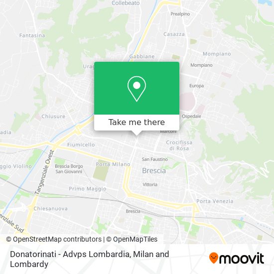 Donatorinati - Advps Lombardia map