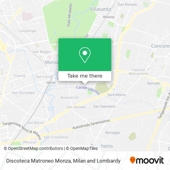 Discoteca Matroneo Monza map