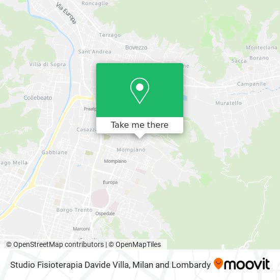 Studio Fisioterapia Davide Villa map