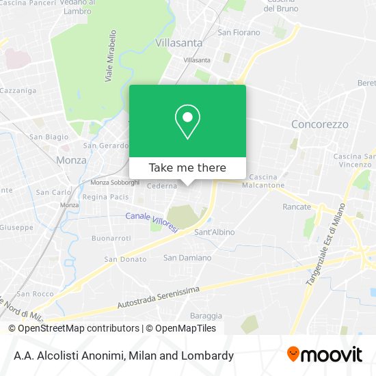 A.A. Alcolisti Anonimi map