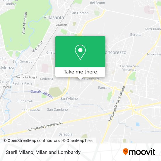 Steril Milano map