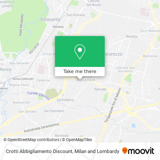 Crotti Abbigliamento Discount map