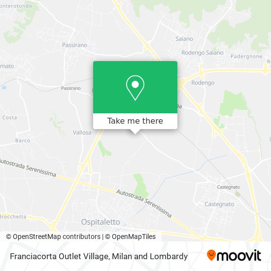 Franciacorta Outlet Village map