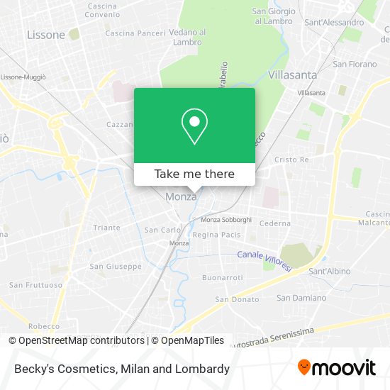 Becky's Cosmetics map