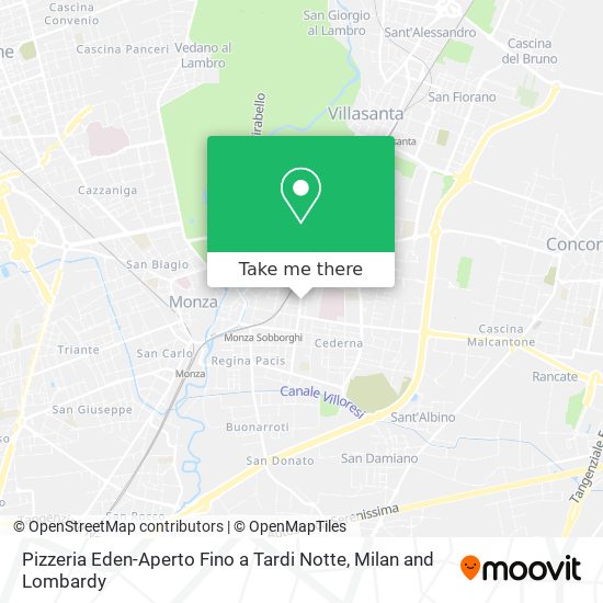 Pizzeria Eden-Aperto Fino a Tardi Notte map