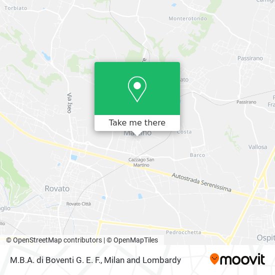M.B.A. di Boventi G. E. F. map