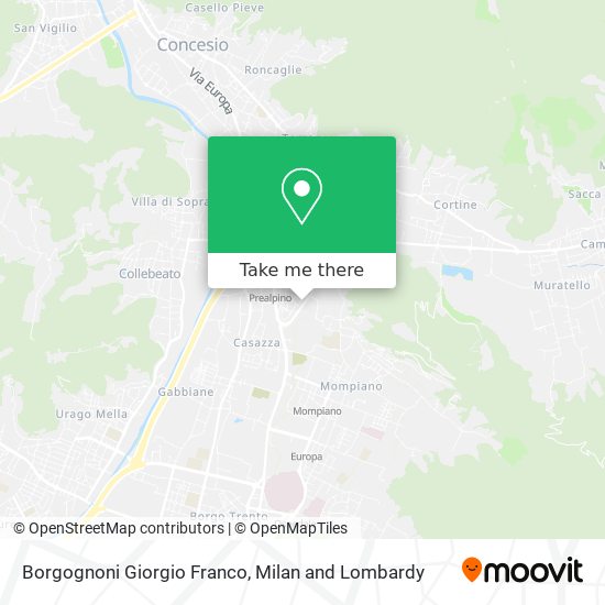 Borgognoni Giorgio Franco map